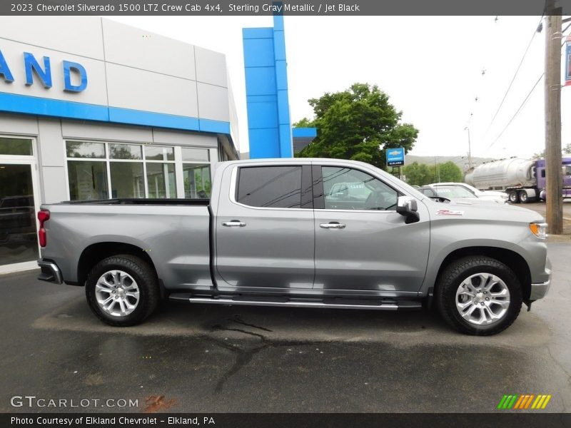 Sterling Gray Metallic / Jet Black 2023 Chevrolet Silverado 1500 LTZ Crew Cab 4x4