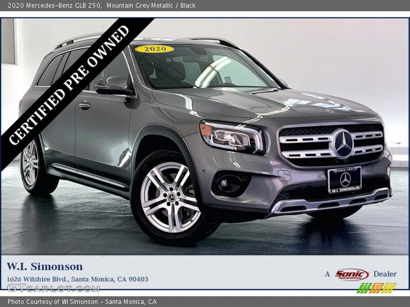 Mountain Grey Metallic / Black 2020 Mercedes-Benz GLB 250