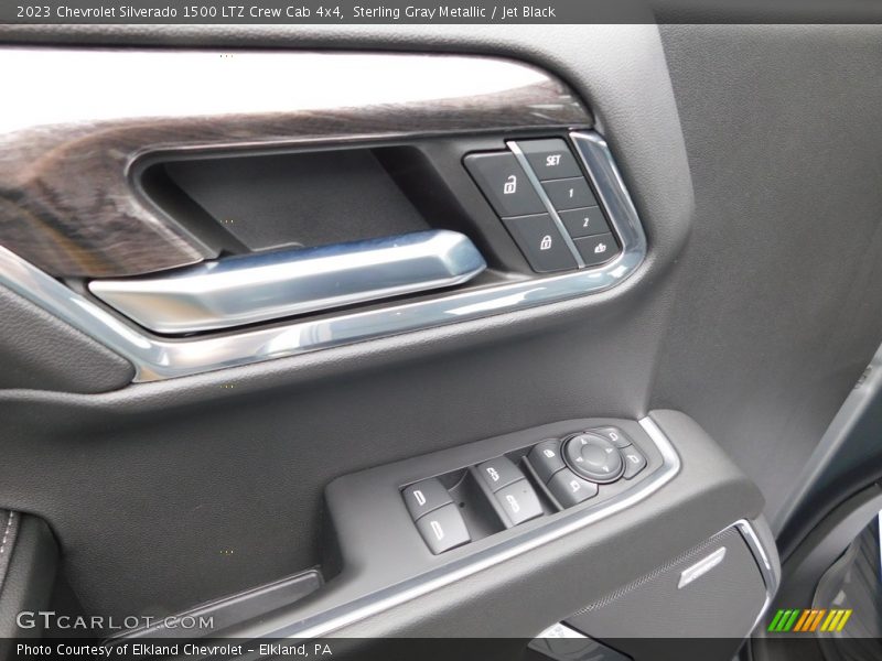 Sterling Gray Metallic / Jet Black 2023 Chevrolet Silverado 1500 LTZ Crew Cab 4x4