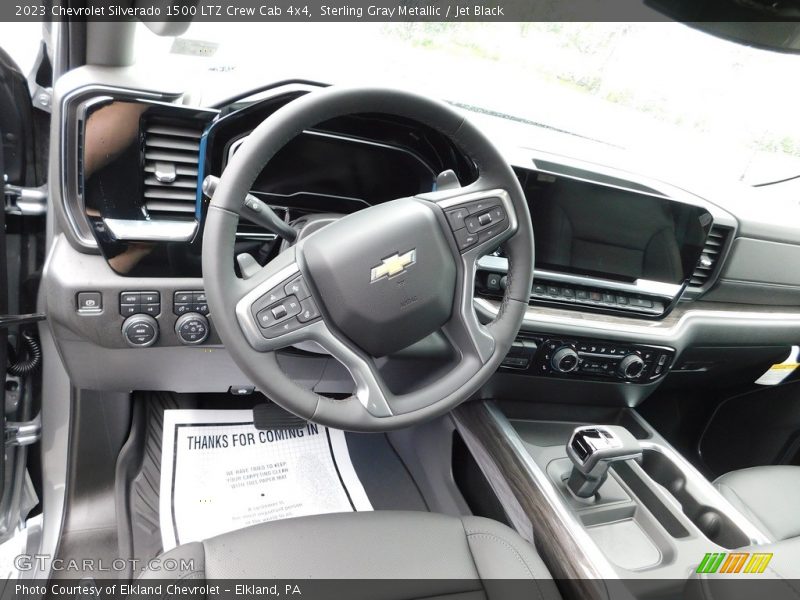 Sterling Gray Metallic / Jet Black 2023 Chevrolet Silverado 1500 LTZ Crew Cab 4x4