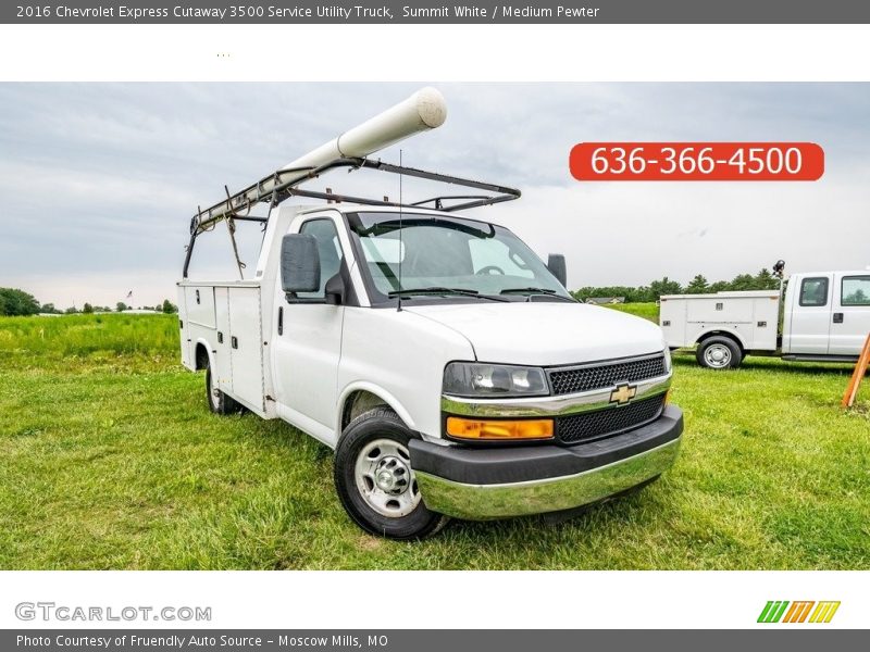 Summit White / Medium Pewter 2016 Chevrolet Express Cutaway 3500 Service Utility Truck