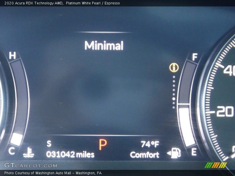Platinum White Pearl / Espresso 2020 Acura RDX Technology AWD
