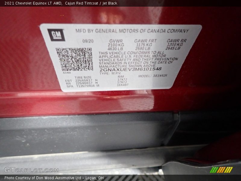 Cajun Red Tintcoat / Jet Black 2021 Chevrolet Equinox LT AWD