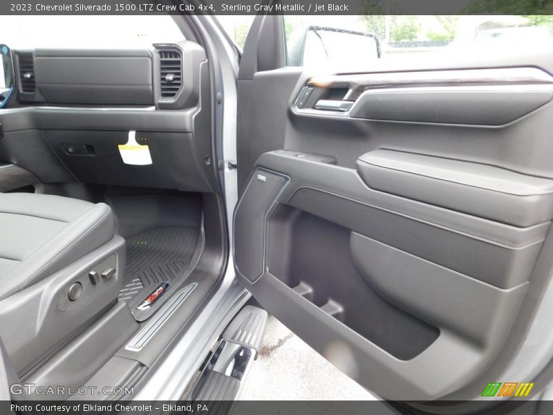 Sterling Gray Metallic / Jet Black 2023 Chevrolet Silverado 1500 LTZ Crew Cab 4x4
