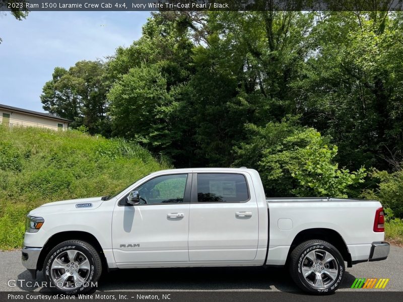  2023 1500 Laramie Crew Cab 4x4 Ivory White Tri-Coat Pearl