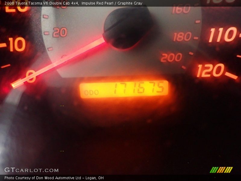 Impulse Red Pearl / Graphite Gray 2008 Toyota Tacoma V6 Double Cab 4x4