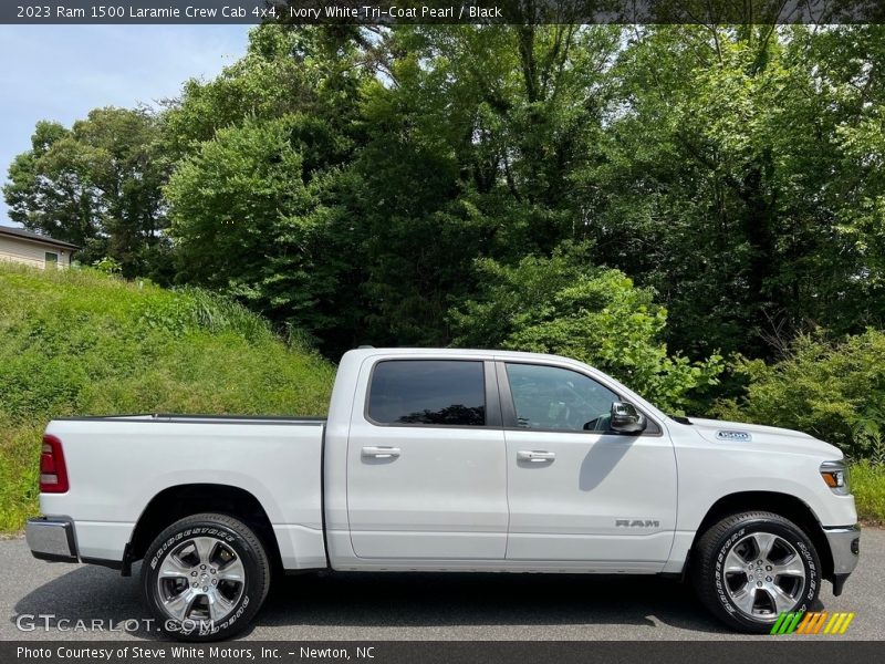  2023 1500 Laramie Crew Cab 4x4 Ivory White Tri-Coat Pearl