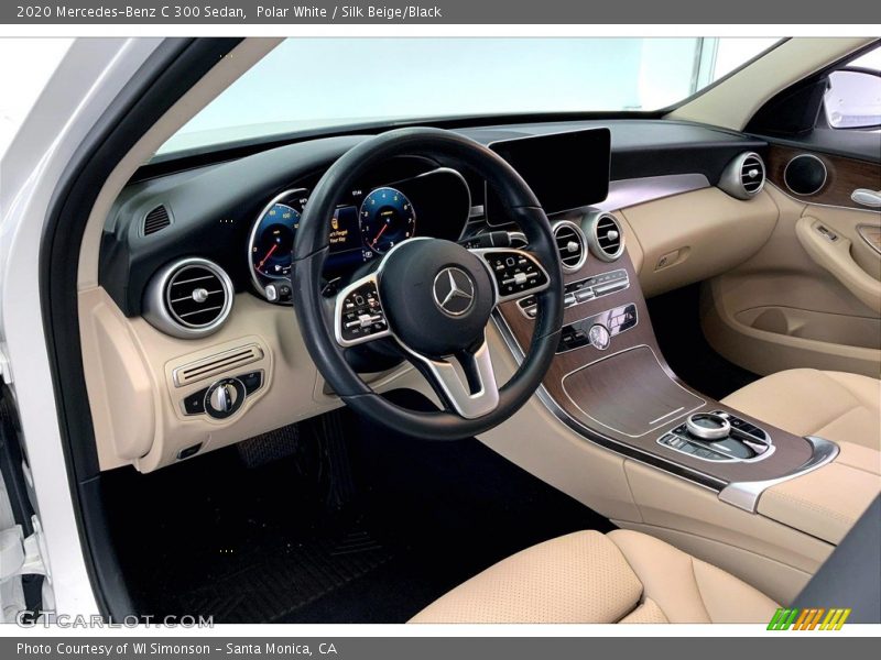 Polar White / Silk Beige/Black 2020 Mercedes-Benz C 300 Sedan