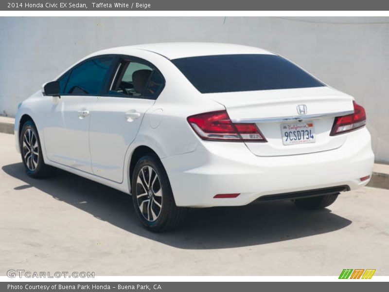 Taffeta White / Beige 2014 Honda Civic EX Sedan