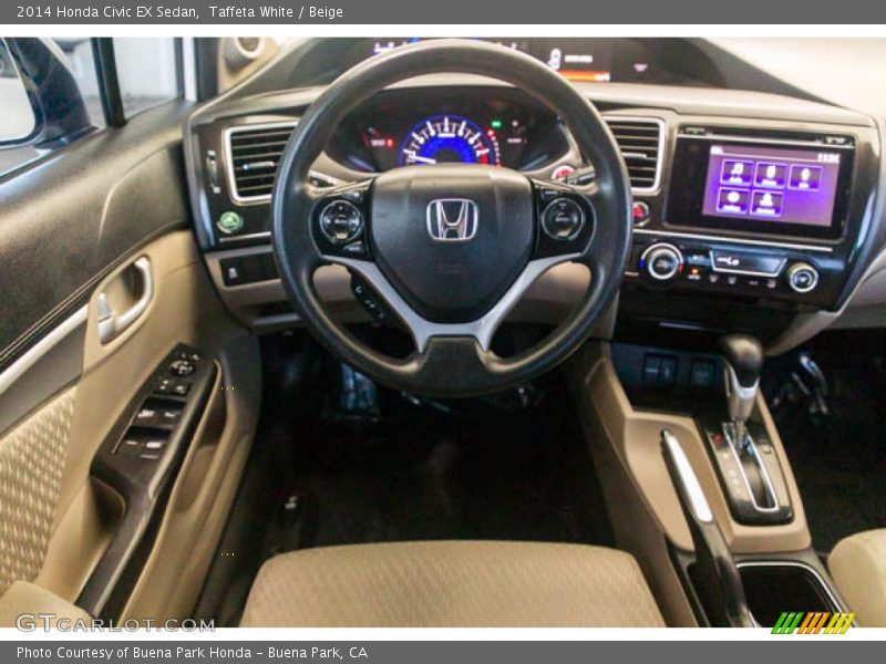 Taffeta White / Beige 2014 Honda Civic EX Sedan