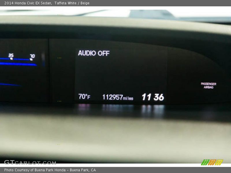 Taffeta White / Beige 2014 Honda Civic EX Sedan
