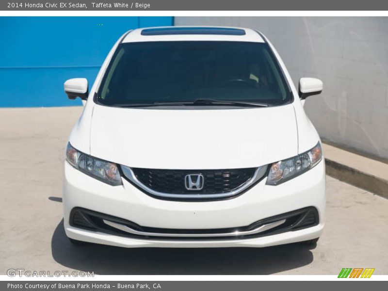 Taffeta White / Beige 2014 Honda Civic EX Sedan