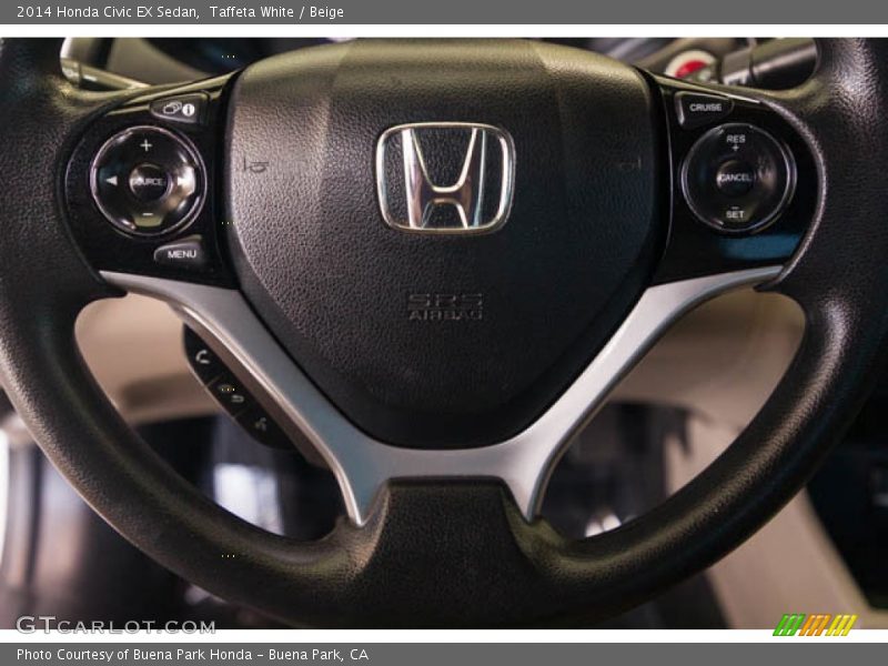 Taffeta White / Beige 2014 Honda Civic EX Sedan