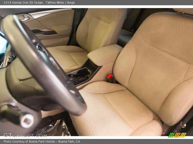 Taffeta White / Beige 2014 Honda Civic EX Sedan