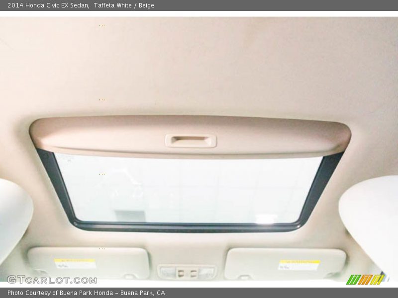 Taffeta White / Beige 2014 Honda Civic EX Sedan
