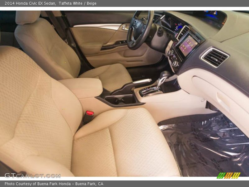 Taffeta White / Beige 2014 Honda Civic EX Sedan