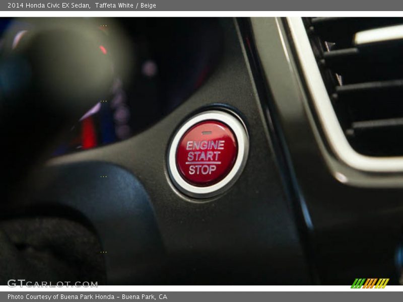 Taffeta White / Beige 2014 Honda Civic EX Sedan