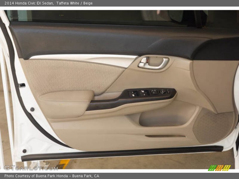 Taffeta White / Beige 2014 Honda Civic EX Sedan