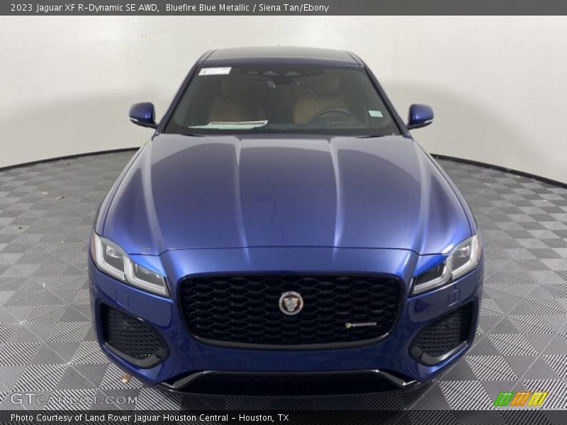 Bluefire Blue Metallic / Siena Tan/Ebony 2023 Jaguar XF R-Dynamic SE AWD