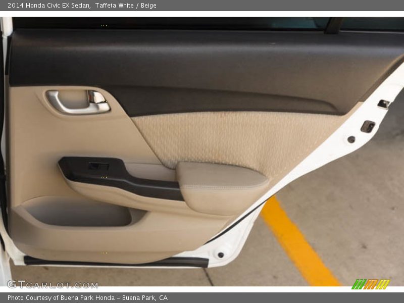 Taffeta White / Beige 2014 Honda Civic EX Sedan
