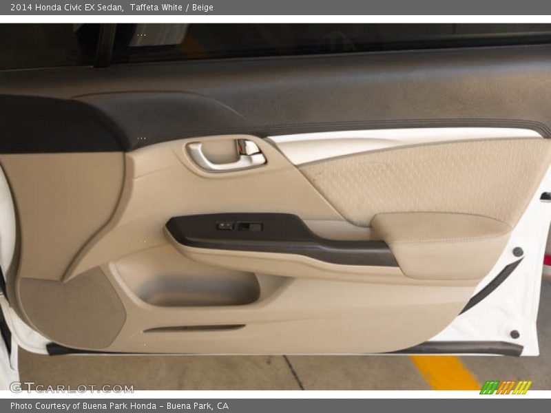Taffeta White / Beige 2014 Honda Civic EX Sedan