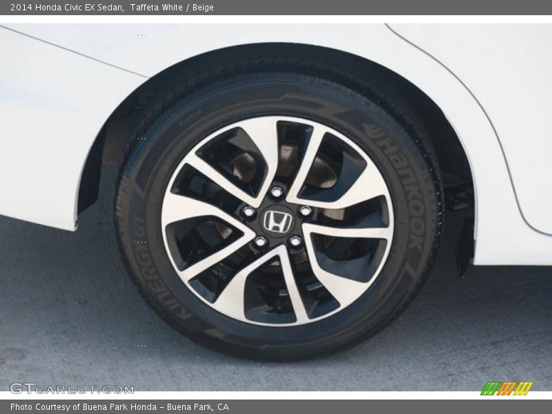 Taffeta White / Beige 2014 Honda Civic EX Sedan