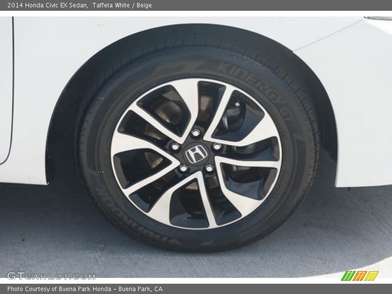 Taffeta White / Beige 2014 Honda Civic EX Sedan