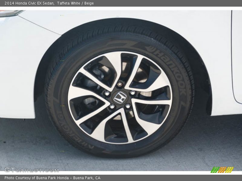 Taffeta White / Beige 2014 Honda Civic EX Sedan