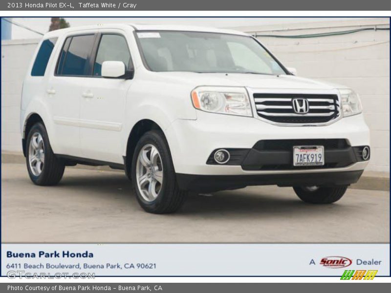 Taffeta White / Gray 2013 Honda Pilot EX-L