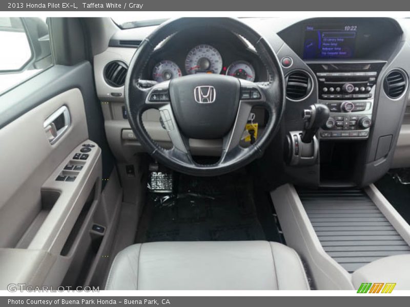 Taffeta White / Gray 2013 Honda Pilot EX-L