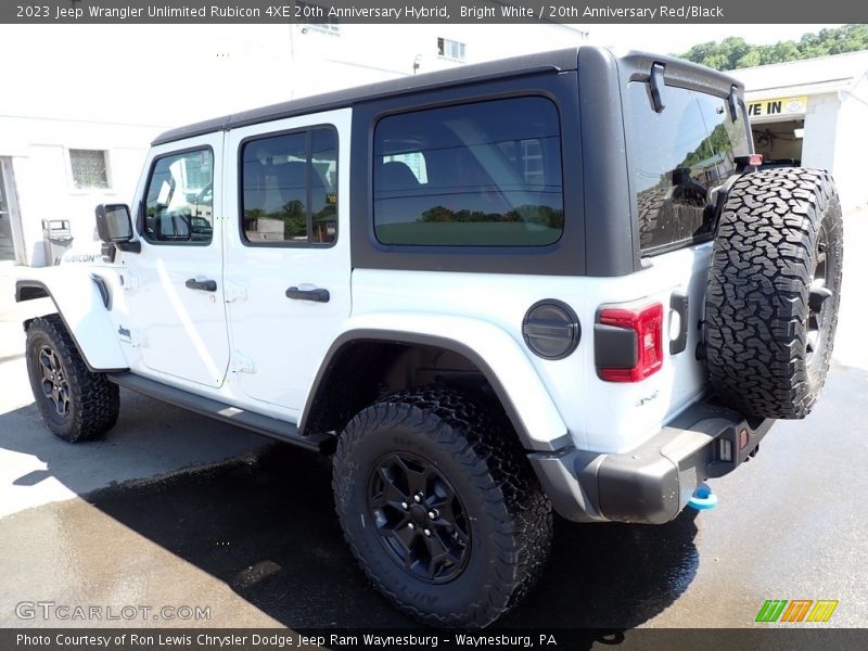 Bright White / 20th Anniversary Red/Black 2023 Jeep Wrangler Unlimited Rubicon 4XE 20th Anniversary Hybrid