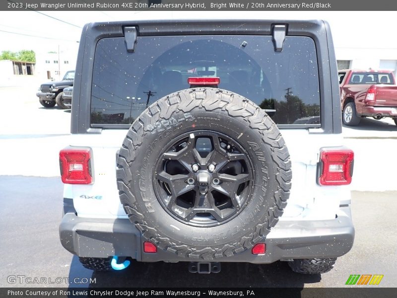 Bright White / 20th Anniversary Red/Black 2023 Jeep Wrangler Unlimited Rubicon 4XE 20th Anniversary Hybrid