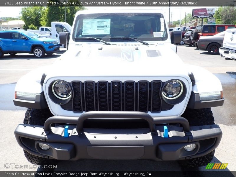 Bright White / 20th Anniversary Red/Black 2023 Jeep Wrangler Unlimited Rubicon 4XE 20th Anniversary Hybrid