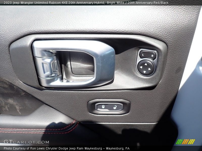 Bright White / 20th Anniversary Red/Black 2023 Jeep Wrangler Unlimited Rubicon 4XE 20th Anniversary Hybrid