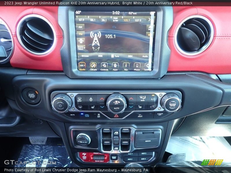 Bright White / 20th Anniversary Red/Black 2023 Jeep Wrangler Unlimited Rubicon 4XE 20th Anniversary Hybrid