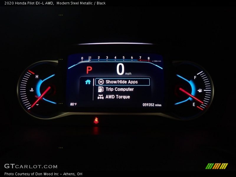  2020 Pilot EX-L AWD EX-L AWD Gauges