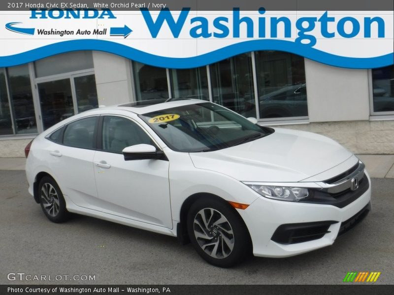 White Orchid Pearl / Ivory 2017 Honda Civic EX Sedan