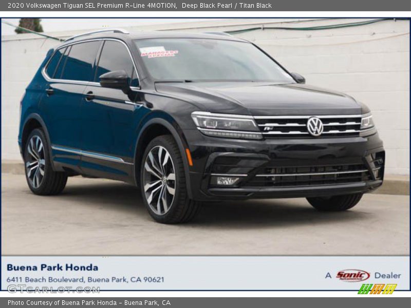 Deep Black Pearl / Titan Black 2020 Volkswagen Tiguan SEL Premium R-Line 4MOTION