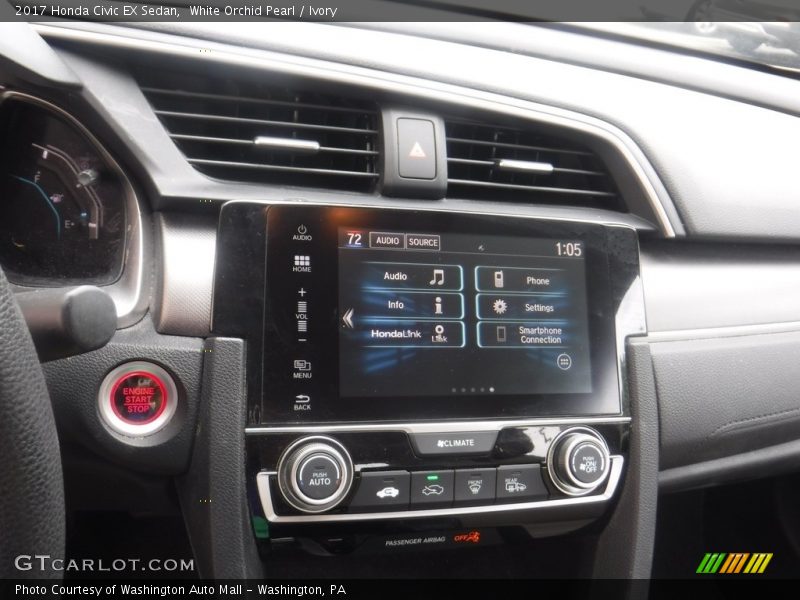 White Orchid Pearl / Ivory 2017 Honda Civic EX Sedan
