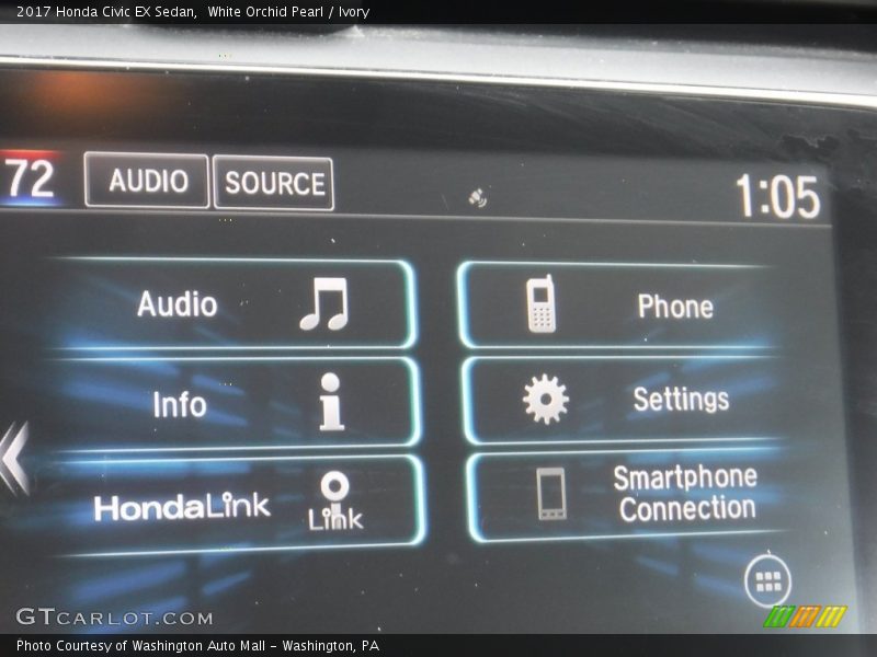 White Orchid Pearl / Ivory 2017 Honda Civic EX Sedan