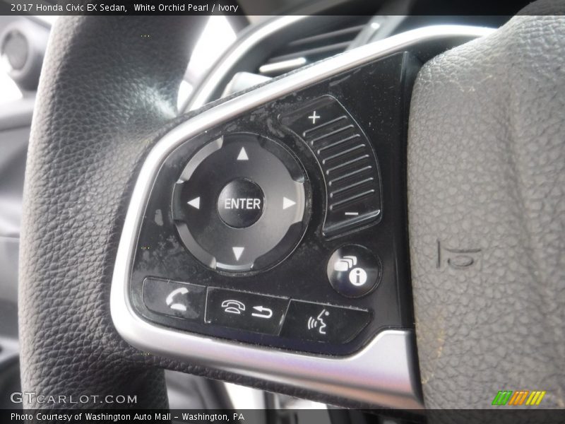 White Orchid Pearl / Ivory 2017 Honda Civic EX Sedan