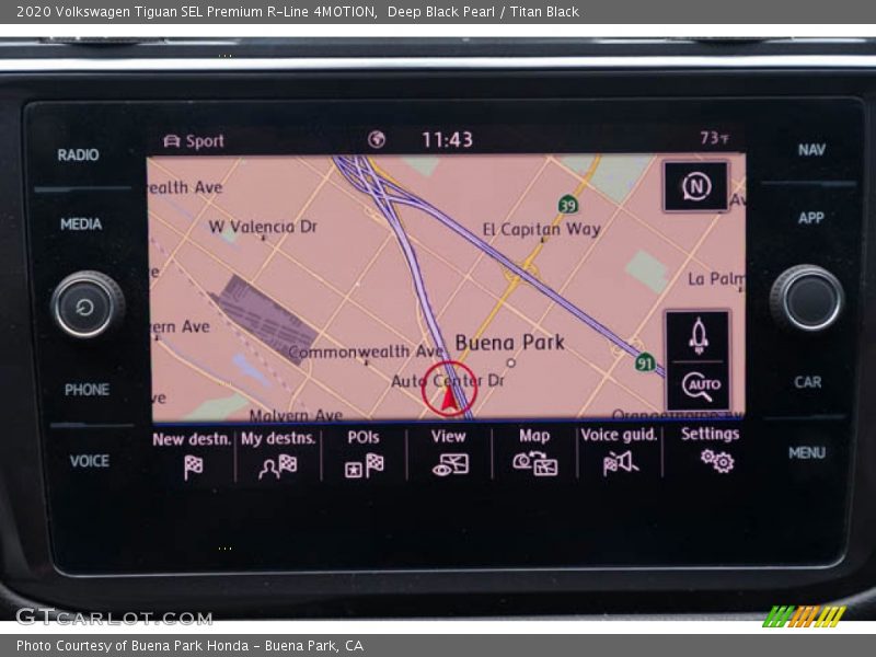 Navigation of 2020 Tiguan SEL Premium R-Line 4MOTION