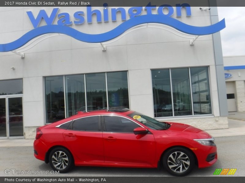 Rallye Red / Black 2017 Honda Civic EX Sedan