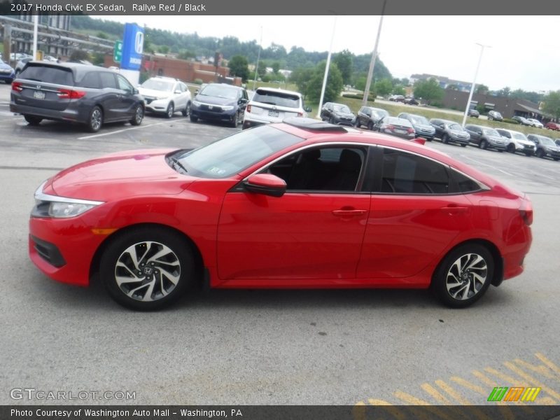 Rallye Red / Black 2017 Honda Civic EX Sedan