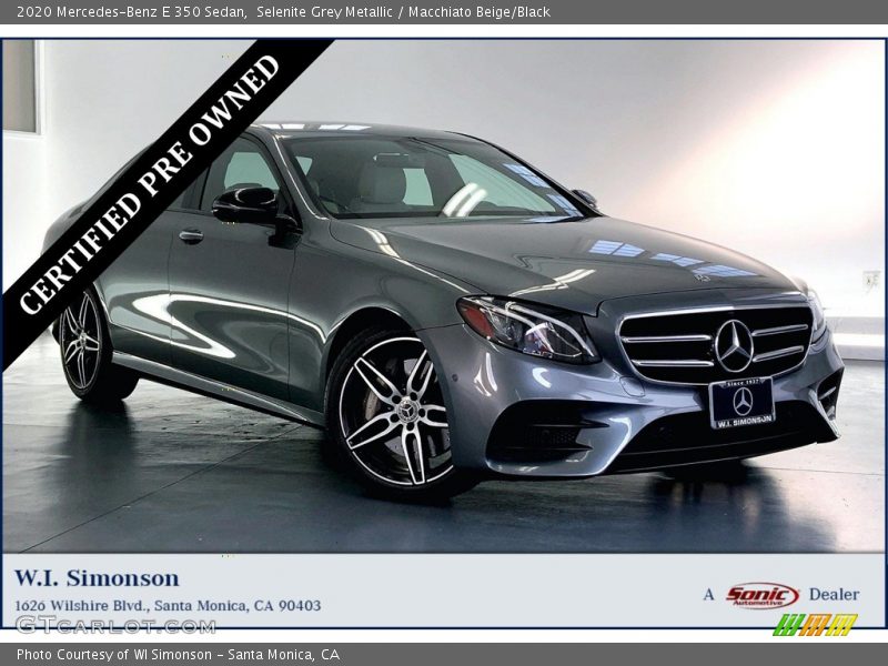 Selenite Grey Metallic / Macchiato Beige/Black 2020 Mercedes-Benz E 350 Sedan