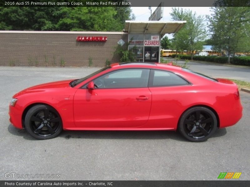 Misano Red Pearl / Black 2016 Audi S5 Premium Plus quattro Coupe