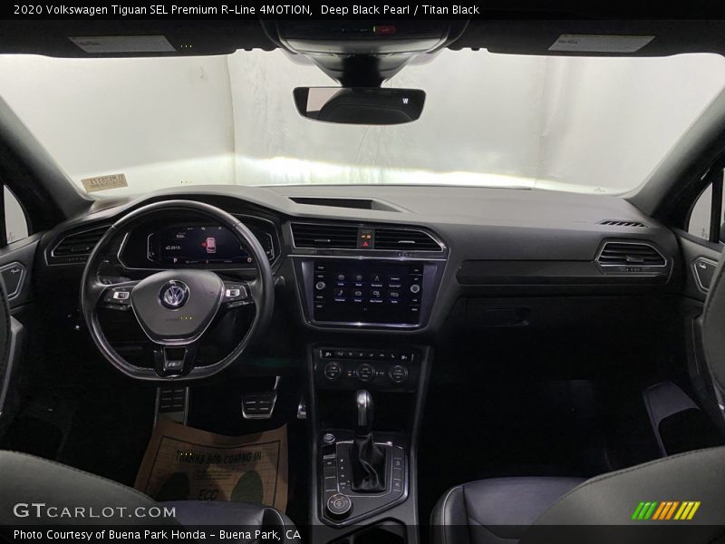 Deep Black Pearl / Titan Black 2020 Volkswagen Tiguan SEL Premium R-Line 4MOTION
