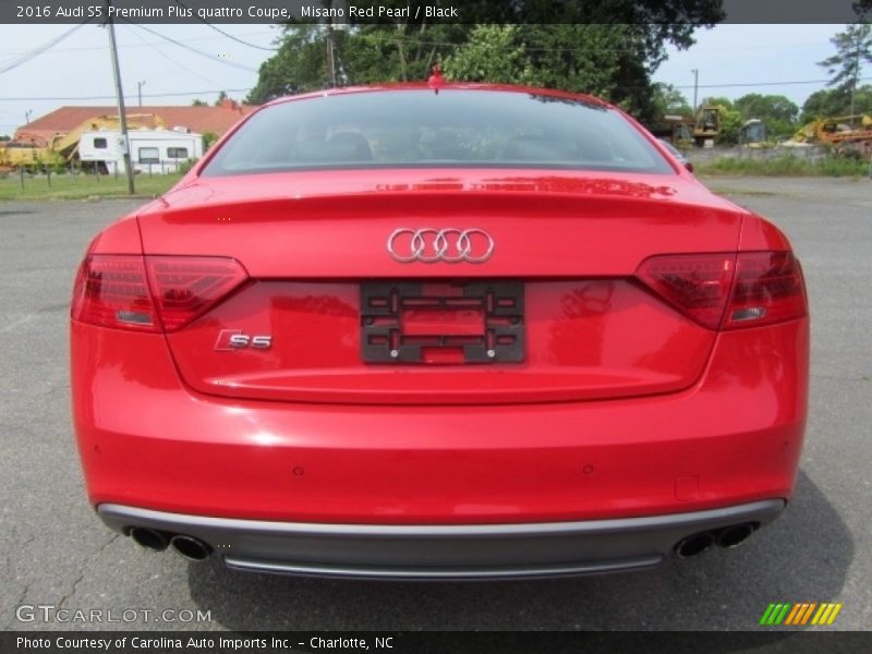 Misano Red Pearl / Black 2016 Audi S5 Premium Plus quattro Coupe