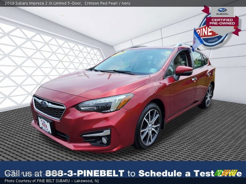 Crimson Red Pearl / Ivory 2019 Subaru Impreza 2.0i Limited 5-Door