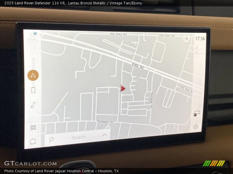 Navigation of 2023 Defender 110 V8